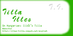 tilla illes business card
